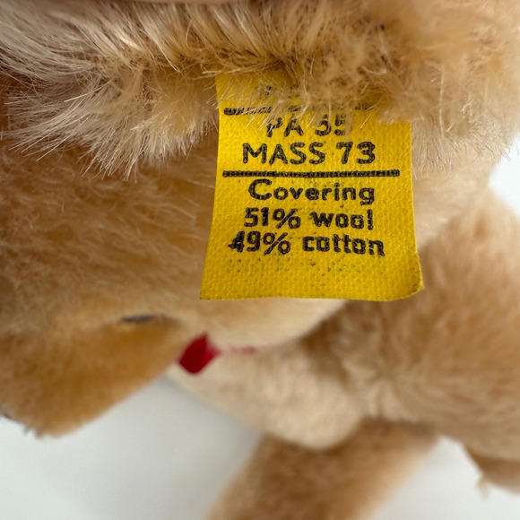 Vintage Steiff 0201/36 Mohair Teddy Bear 14" Made in Austria w/ Tags Button Ear - Picture 5 of 11